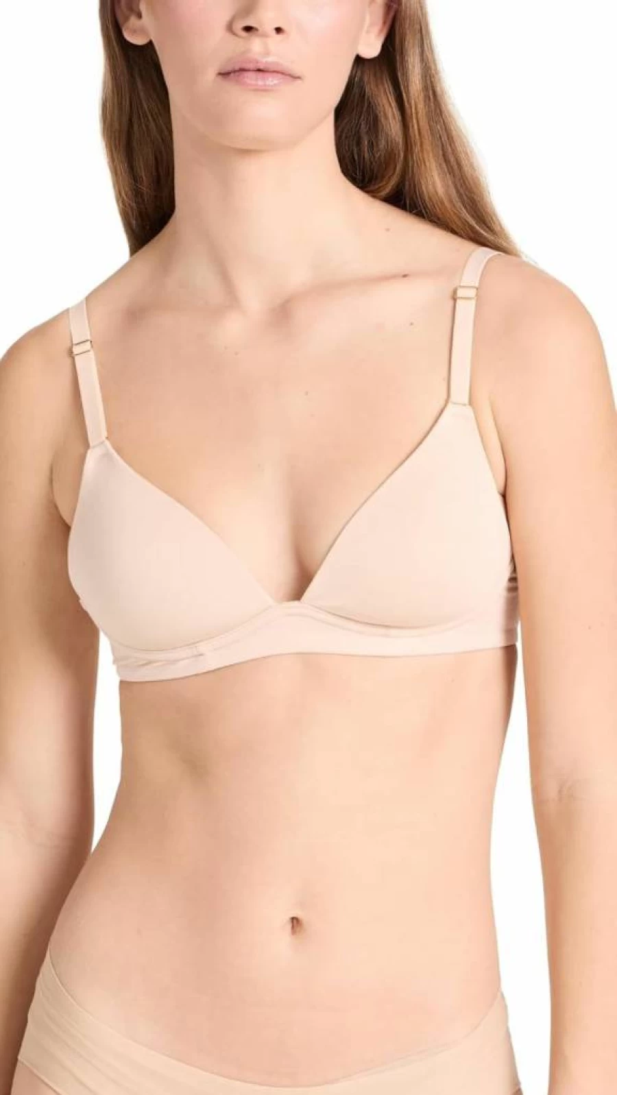 LIVELY Women's Plunge Wireless Bra - Deep V-Neck No Underwire Lightly Padded Comfort All Day Wear