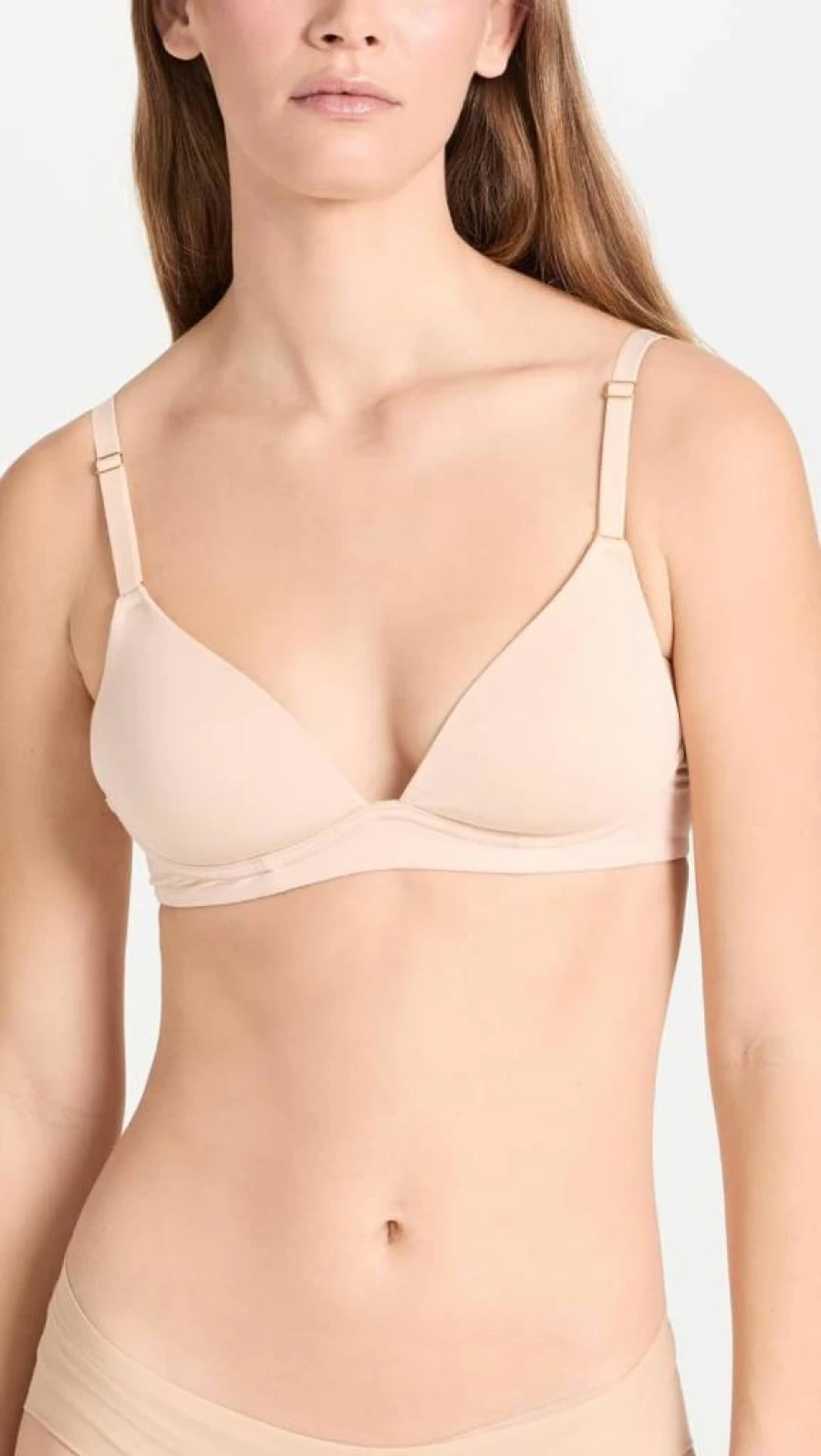 LIVELY Women's Plunge Wireless Bra - Deep V-Neck No Underwire Lightly Padded Comfort All Day Wear