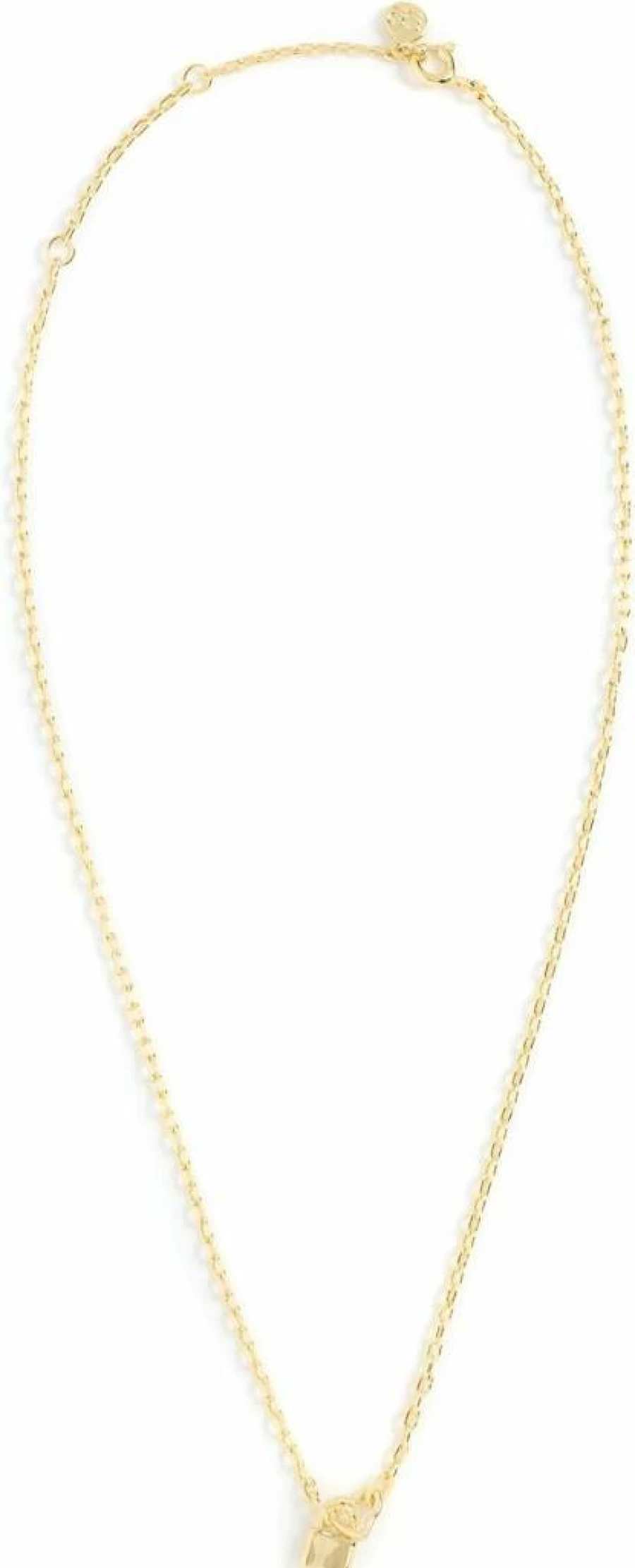 Gorjana Women's Heart Padlock Interlocking Necklace - Gold-Tone Layering Chain Jewelry Gift for Her