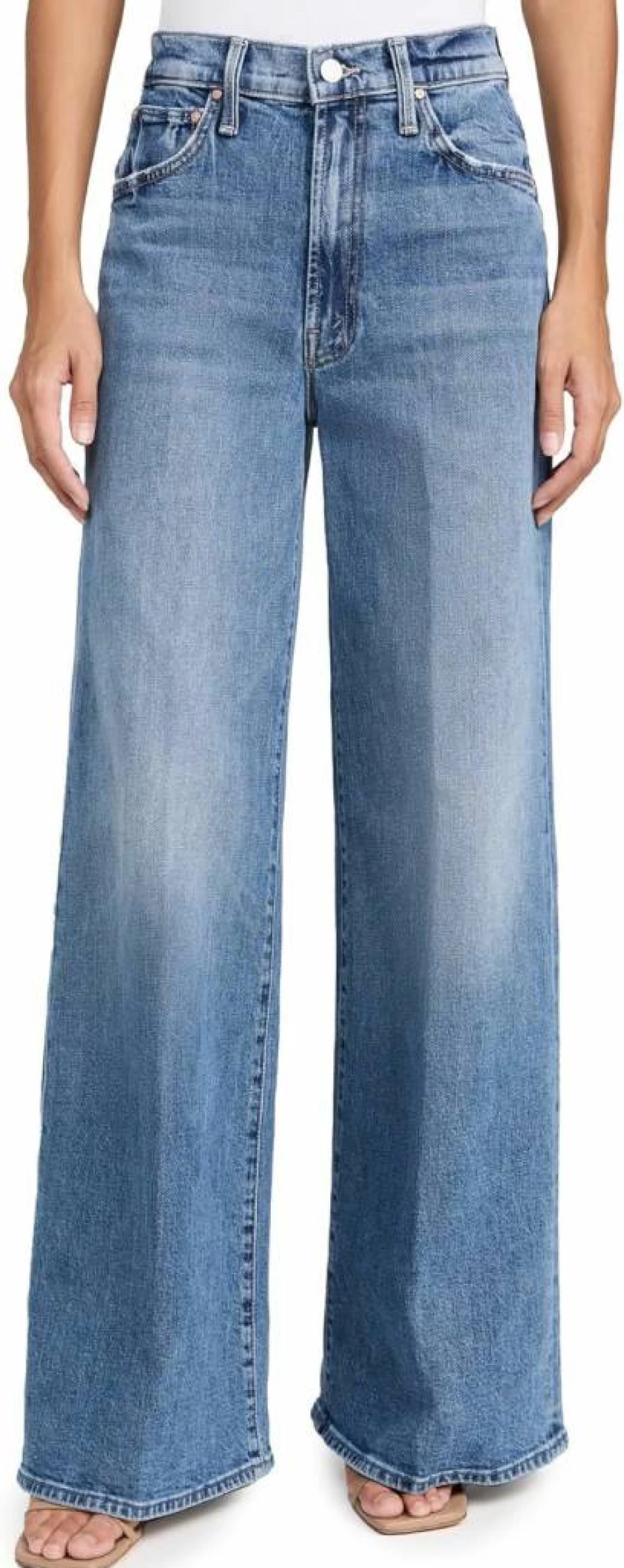 MOTHER Women's The Ditcher High-Rise Roller Zip Skinny Jeans