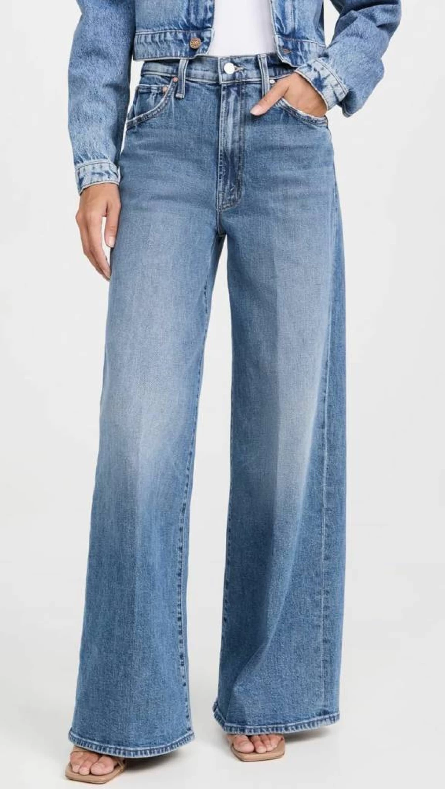 MOTHER Women's The Ditcher High-Rise Roller Zip Skinny Jeans