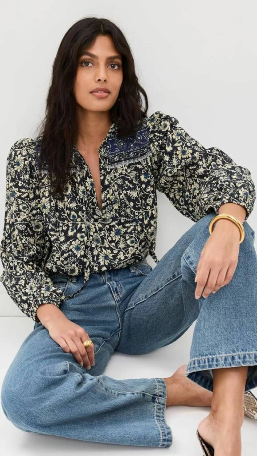 Ulla Johnson Women's Tillie Blouse - Floral Printed Boho Chic Top