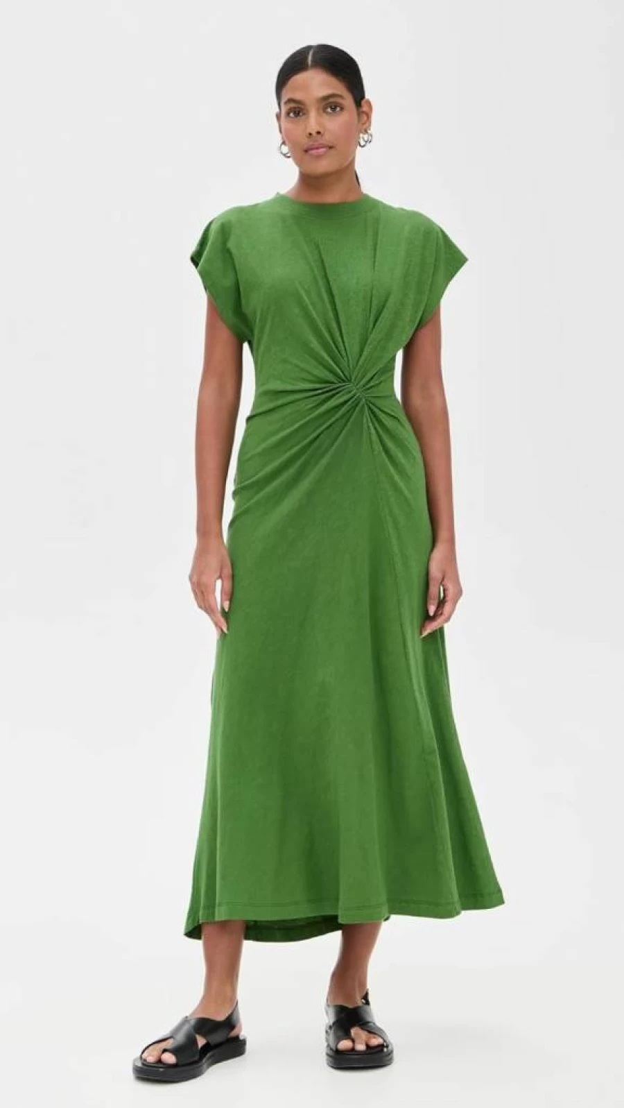 Apiece Apart Women's Volta Twist Dress - Elegant Twist Detail Midi Dress
