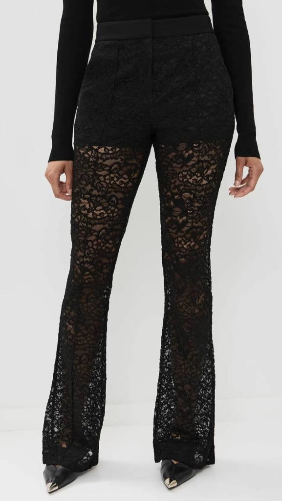 ALC Women's Gemma High-Waisted Tailored Pants - Elegant Office Trousers with Stretch