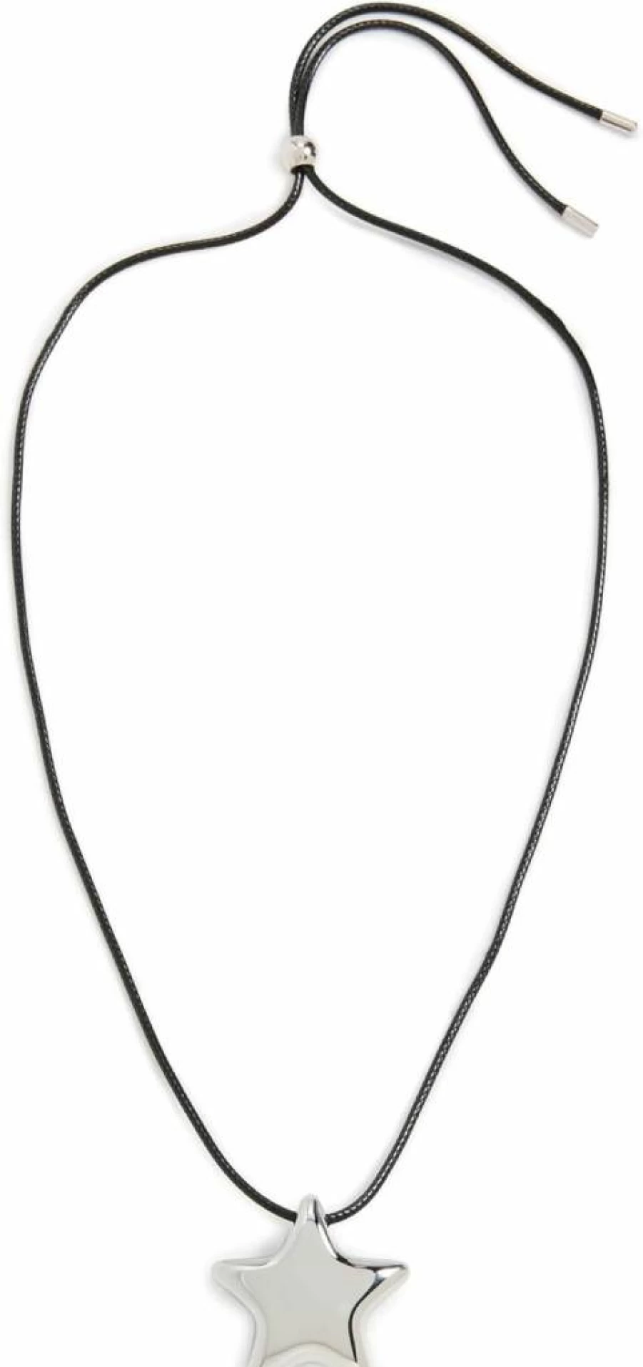 ADINA EDEN Women's Star Pendant Necklace - Solid Rope Chain with Puffy Star Charm
