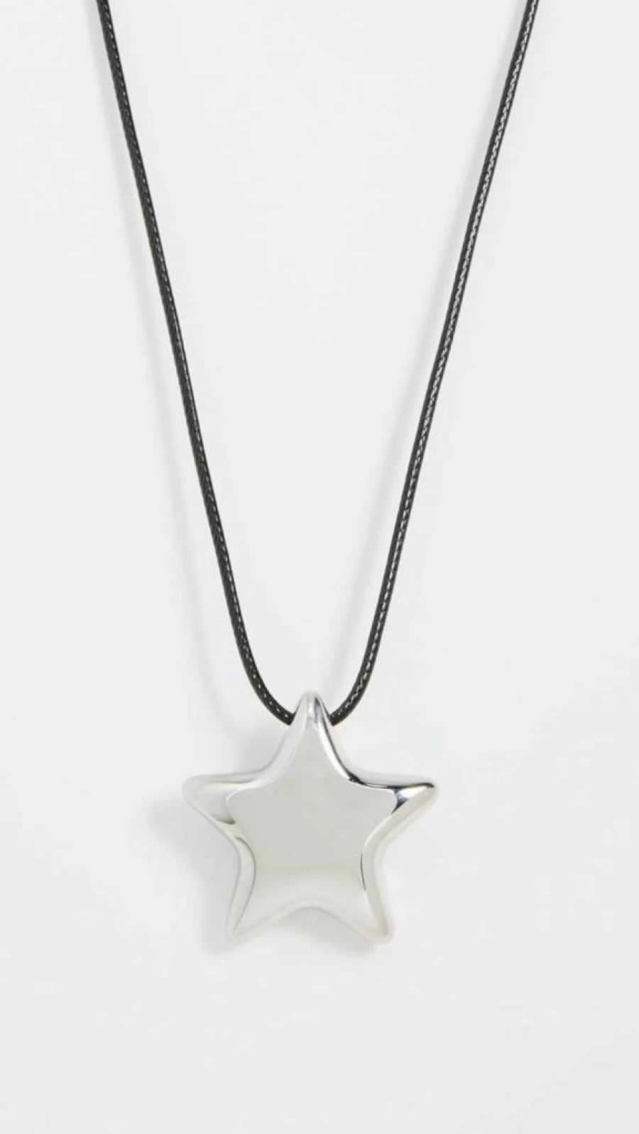 ADINA EDEN Women's Star Pendant Necklace - Solid Rope Chain with Puffy Star Charm