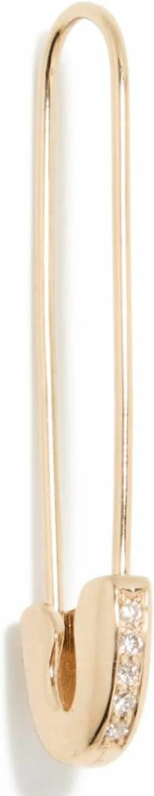 ZOE CHICCO 14K Gold Diamond Safety Pin Threader Earrings for Women