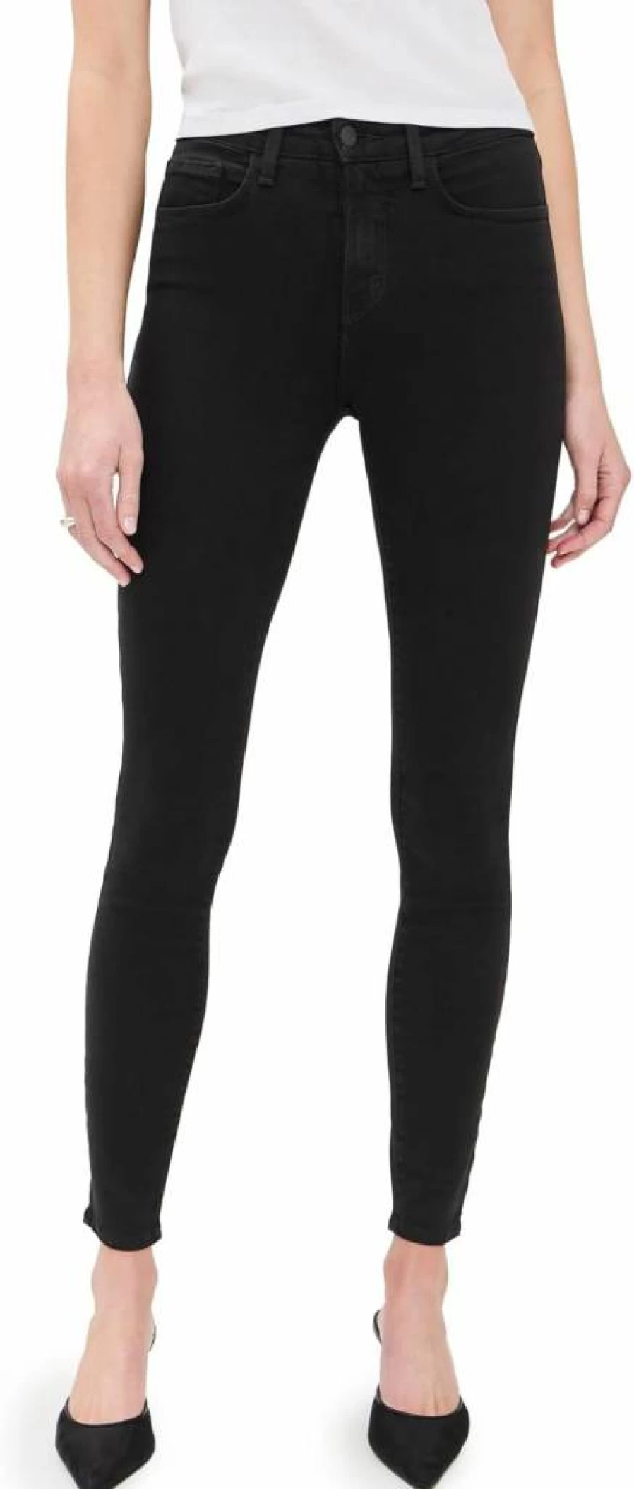 L'AGENCE Women's Marguerite High-Rise Slim Fit Jeans - Classic Blue Denim Pants for Women
