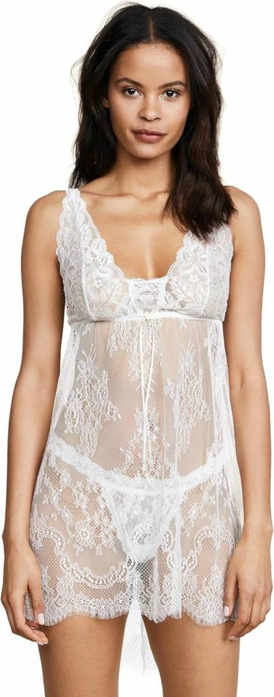 Hanky Panky Women's Victoria Lace Chemise & G-String Set - Elegant Lingerie