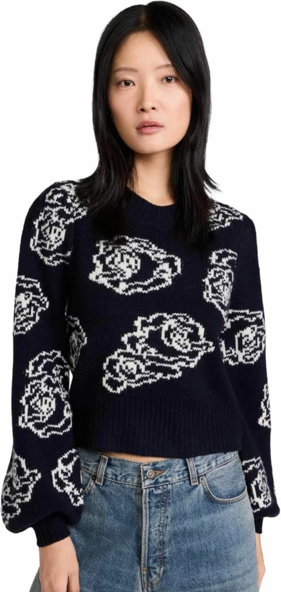 BAUM UND PFERDGARTEN Women's Cherika Knit Sweater - Soft Wool Pullover for Women