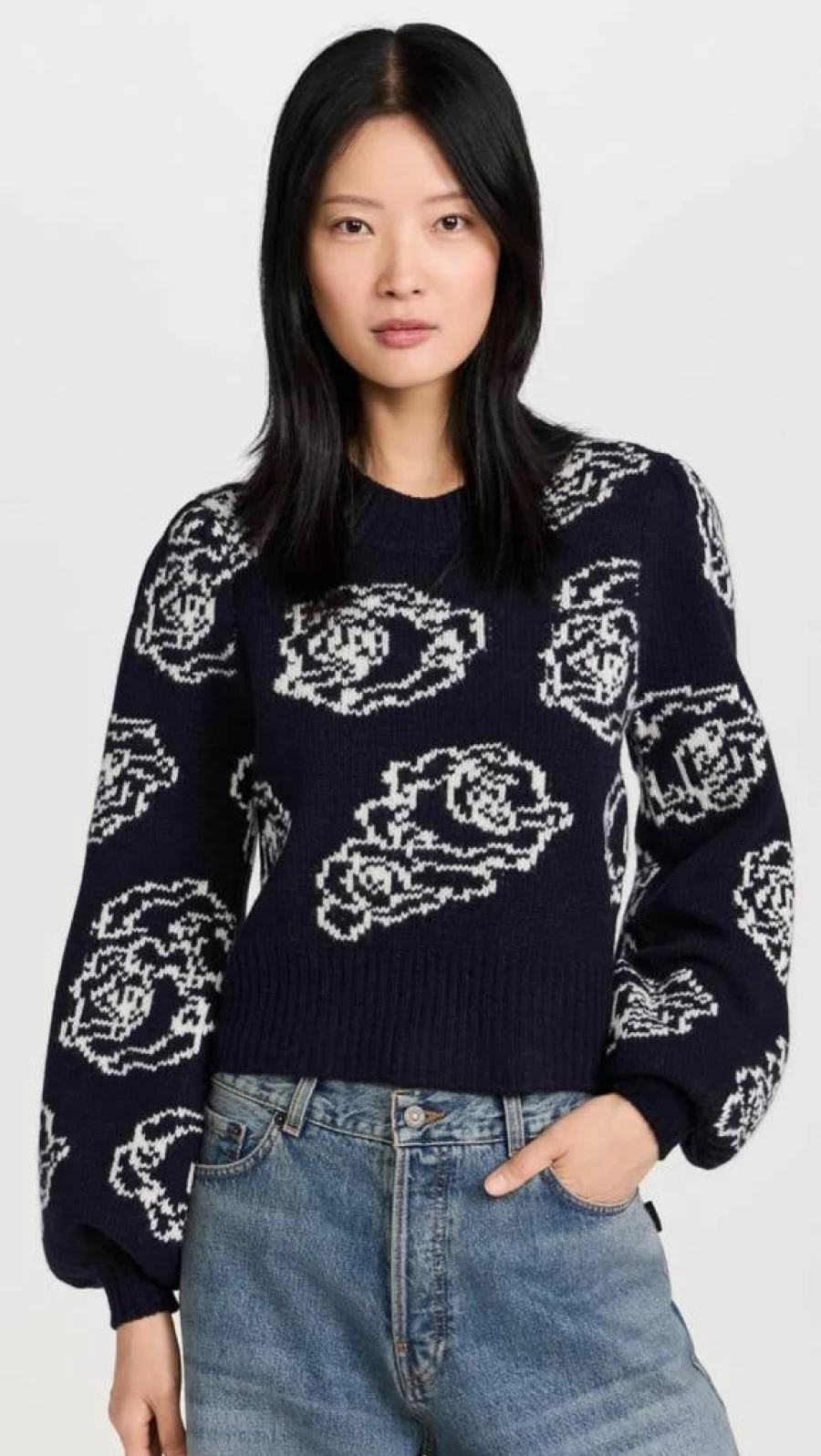 BAUM UND PFERDGARTEN Women's Cherika Knit Sweater - Soft Wool Pullover for Women