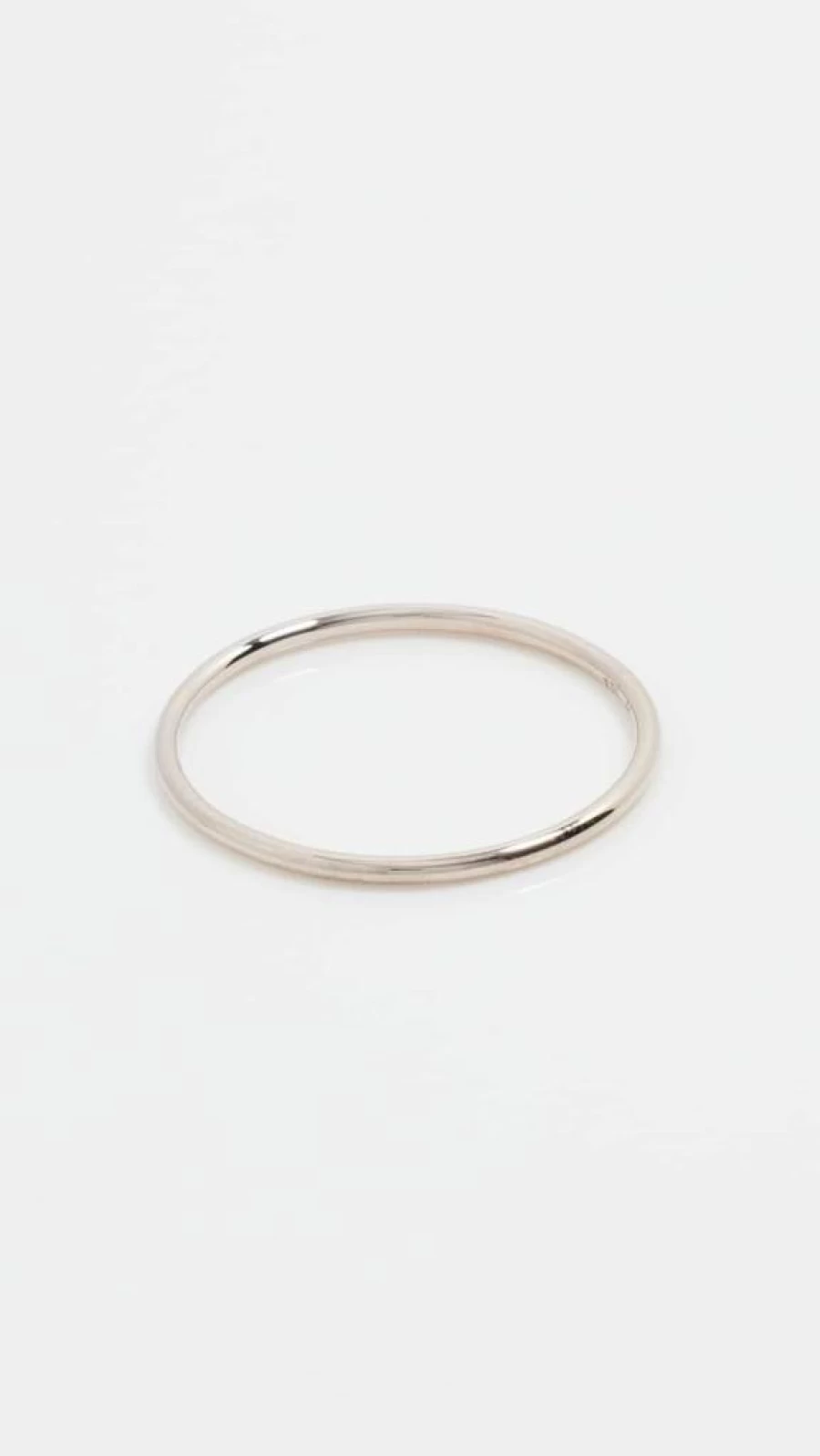 ZOE CHICCO 14K White Gold Thin Band Ring for Women - Minimalist Dainty Wedding Band Stackable Ring