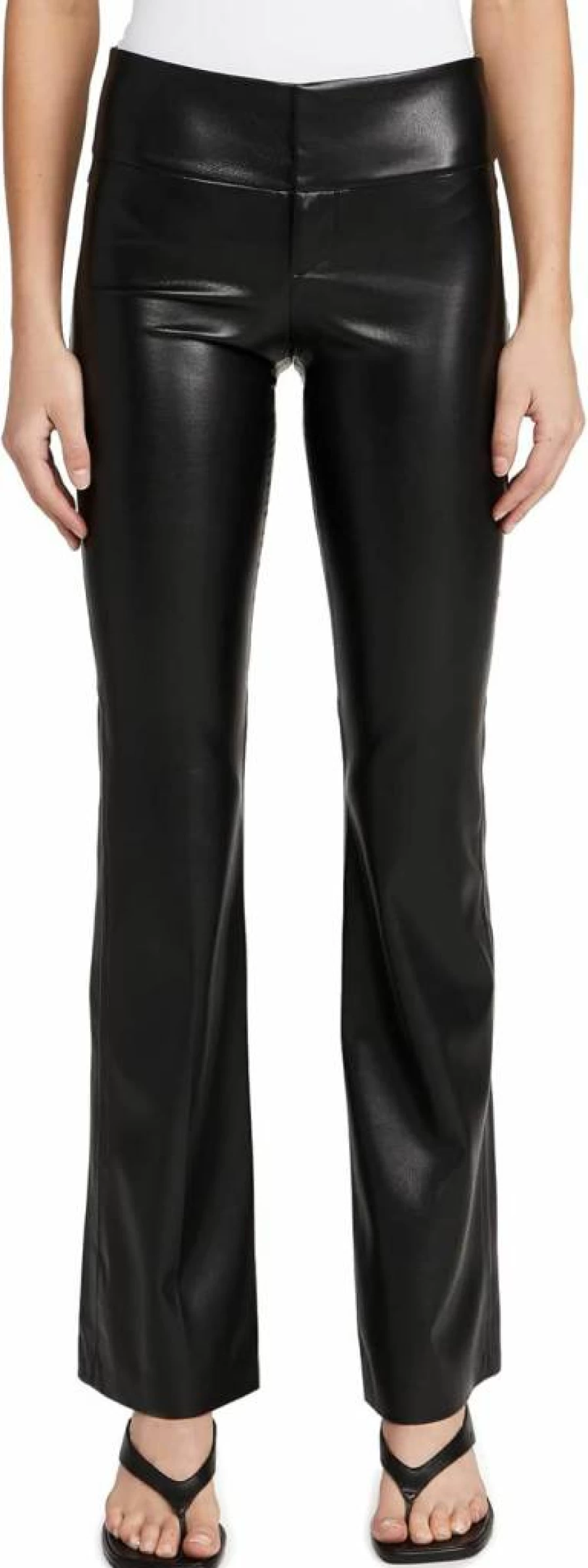 Alice + Olivia Women's Olivia Vegan Leather Pants - Stylish Faux Leather Pants for Women