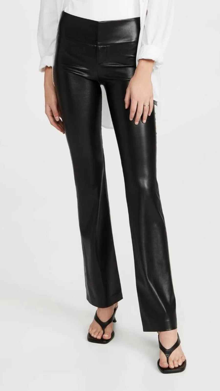Alice + Olivia Women's Olivia Vegan Leather Pants - Stylish Faux Leather Pants for Women