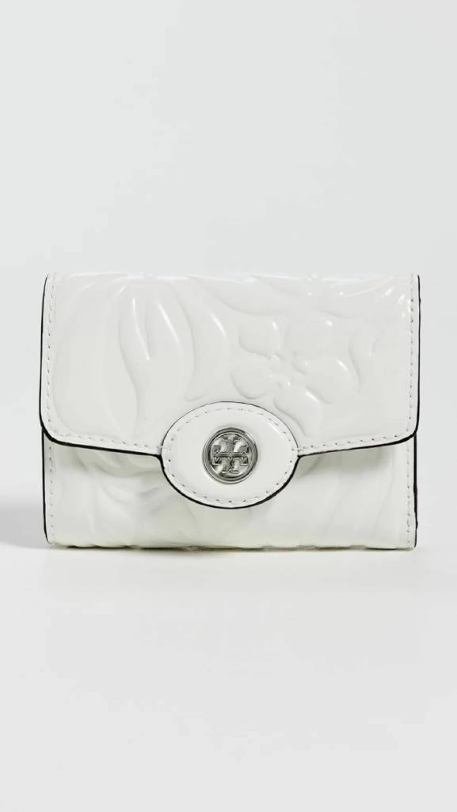 Tory Burch Women's Robinson Small Wallet with Floral Embossed Design
