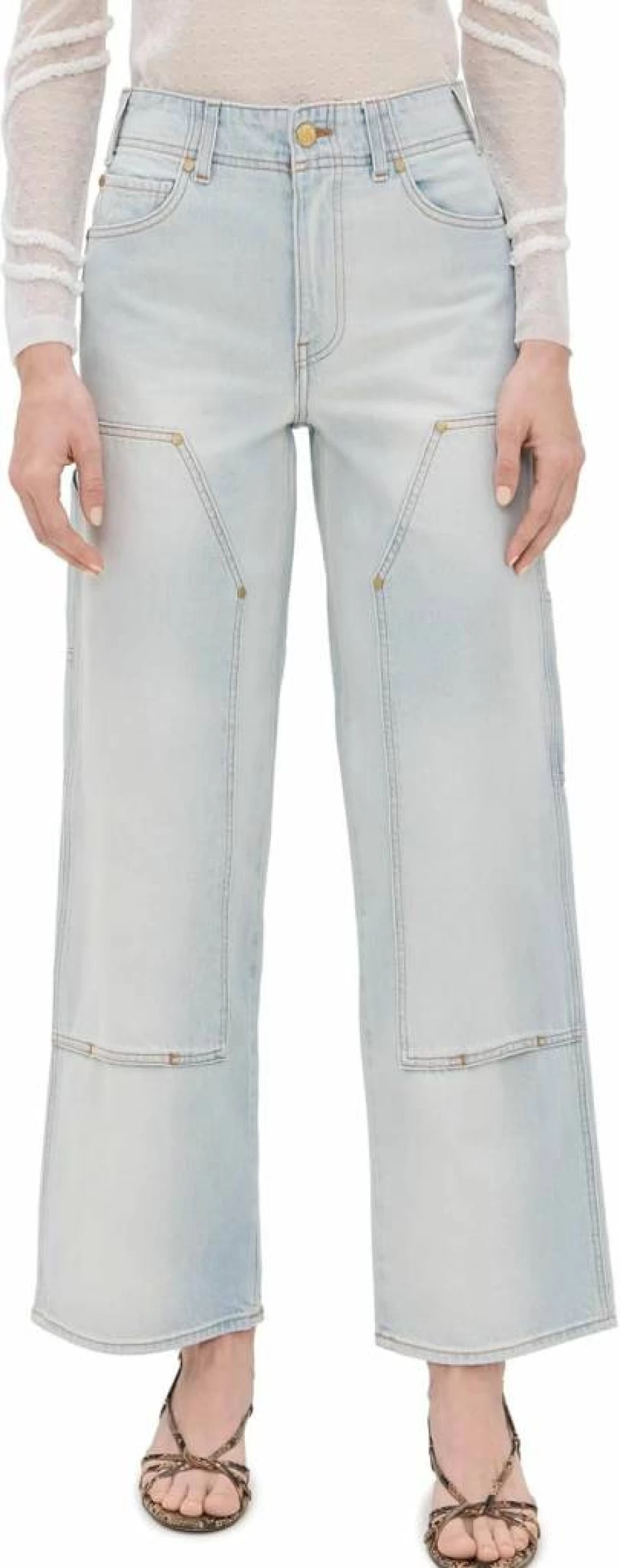 Ulla Johnson Women's Olympia High-Rise Distressed Denim Jeans - Premium Boutique Blue Stretch Skinny Fit