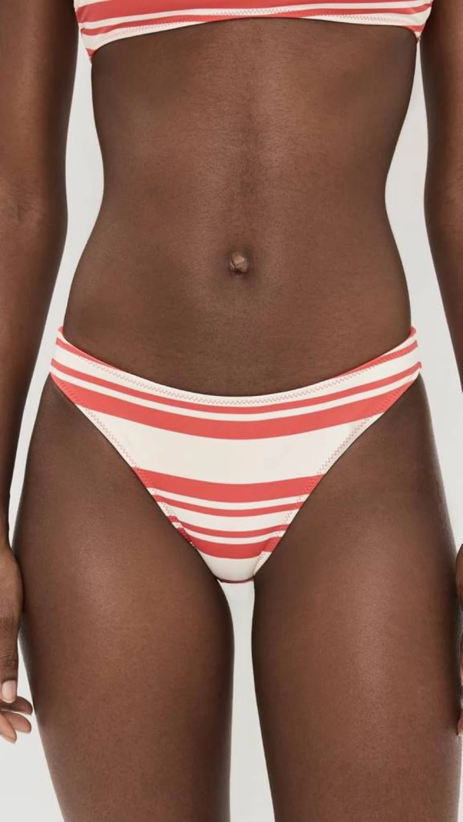 Solid & Striped Women's Tati High-Waisted Bikini Bottoms | Striped Swimwear