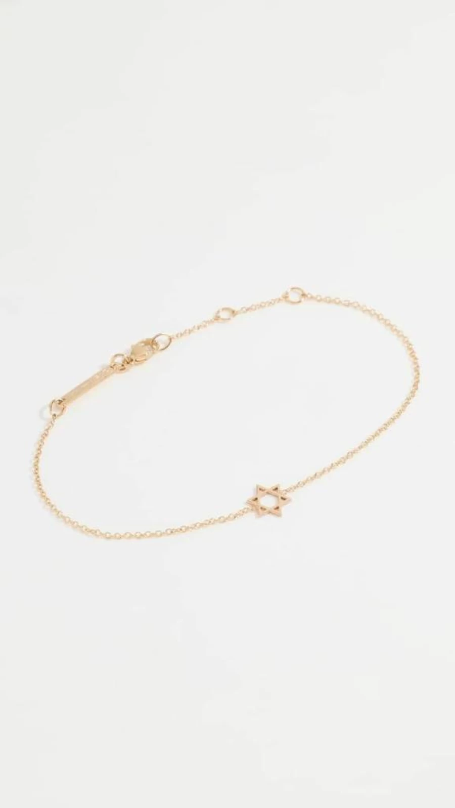 ZOE CHICCO 14K Gold Midi Bitty Star of David Bracelet for Women - Elegant Jewish Jewelry