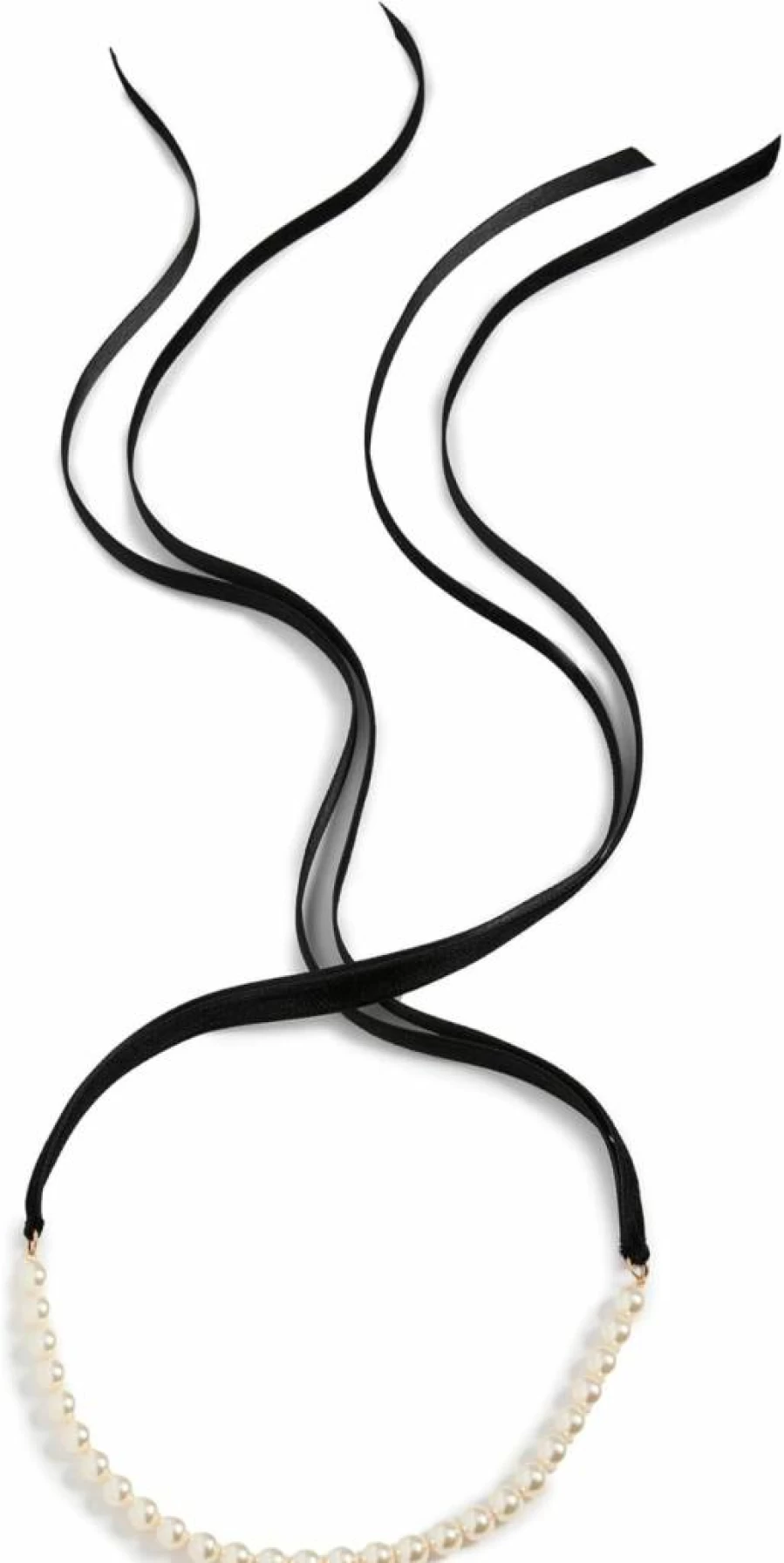 Jennifer Behr Women's Pearl Ribbon Choker Necklace – Elegant Crystal Bridal Jewelry Gift