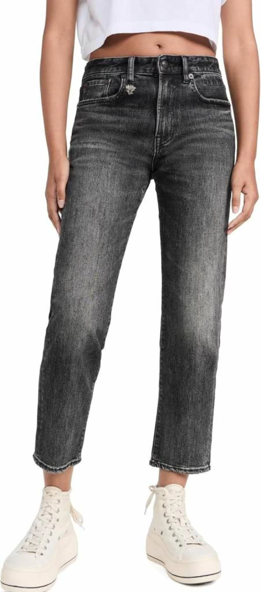 R13 Women's High-Waisted Romeo Distressed Skinny Jeans - Vintage Blue Denim Pants