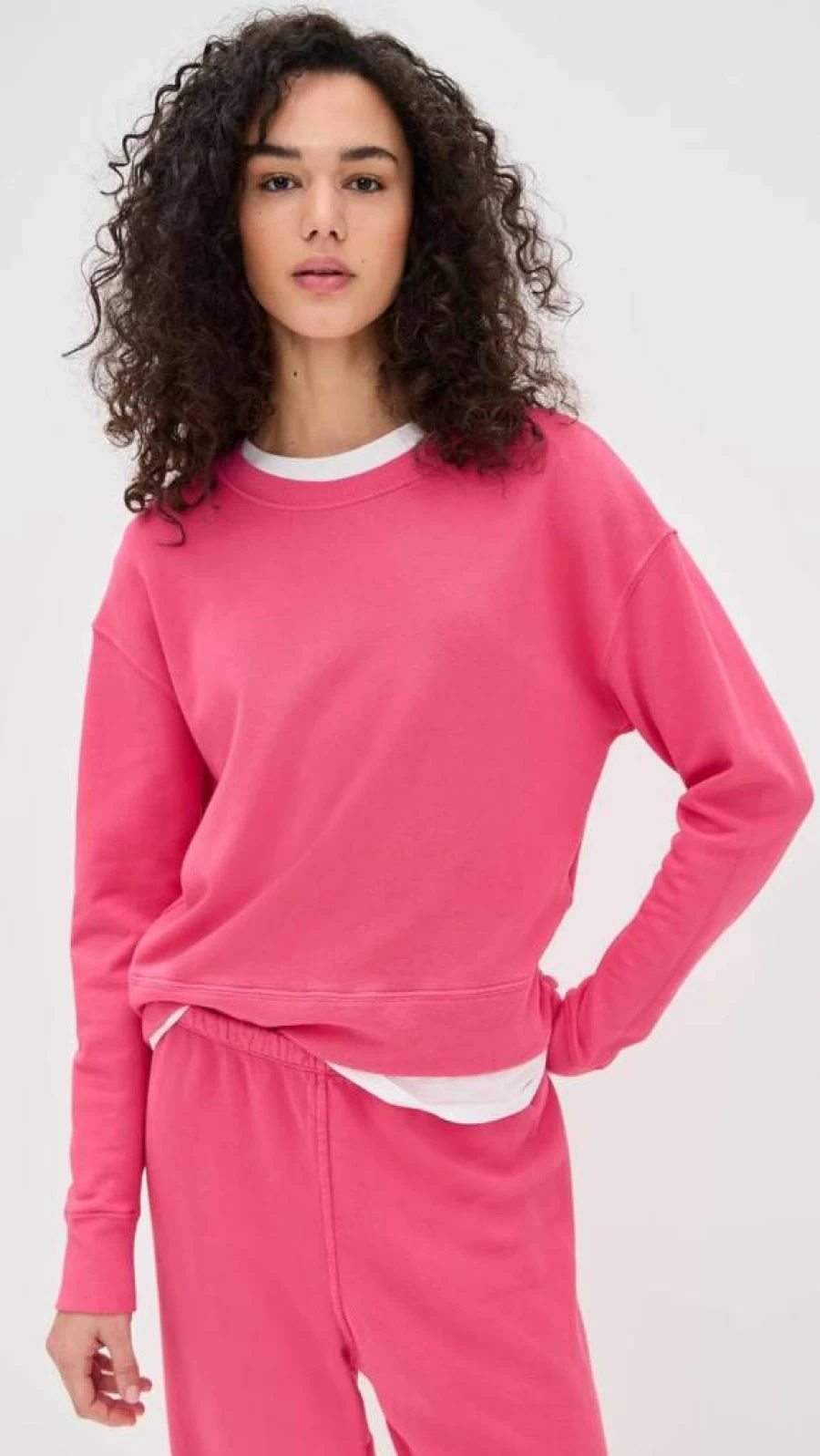 Perfect White Tee Women's Tyler French Terry Oversized Pullover Sweatshirt - Casual Lounge Wear