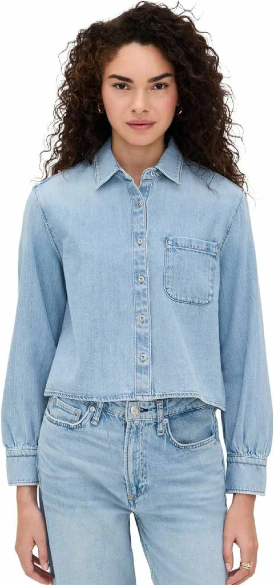 Rag & Bone Women's Maxine Shirt - Ultra Lightweight Cropped Top for Women
