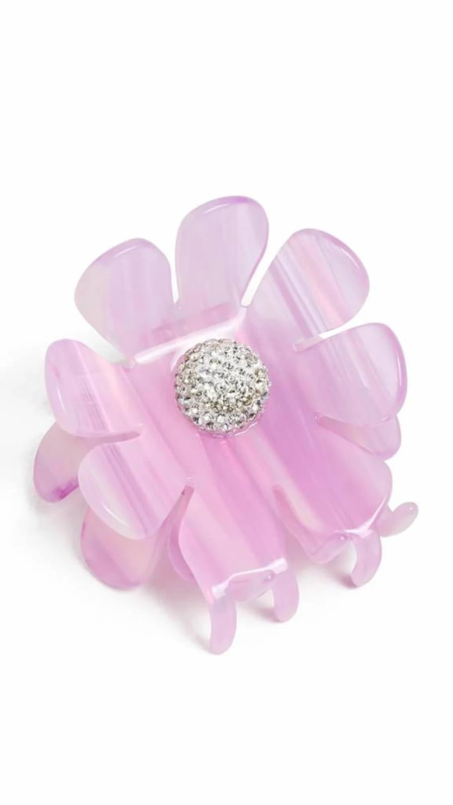 Lele Sadoughi Women's Pink Sunflower Claw Clip Hair Accessory - French Rose Design, 1 Count
