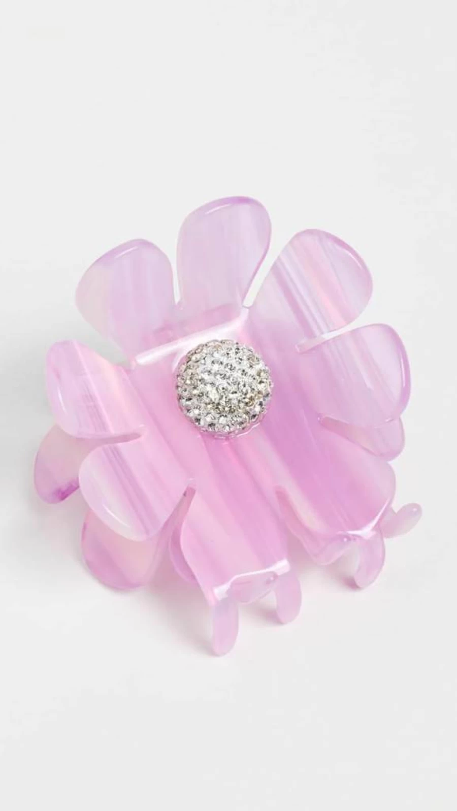 Lele Sadoughi Women's Pink Sunflower Claw Clip Hair Accessory - French Rose Design, 1 Count