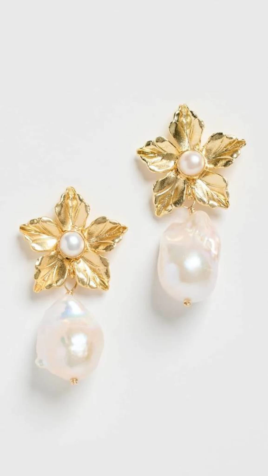 Brinker & Eliza Scarlett Stud Earrings for Women - Elegant Gold Hoop Earrings with Cubic Zirconia