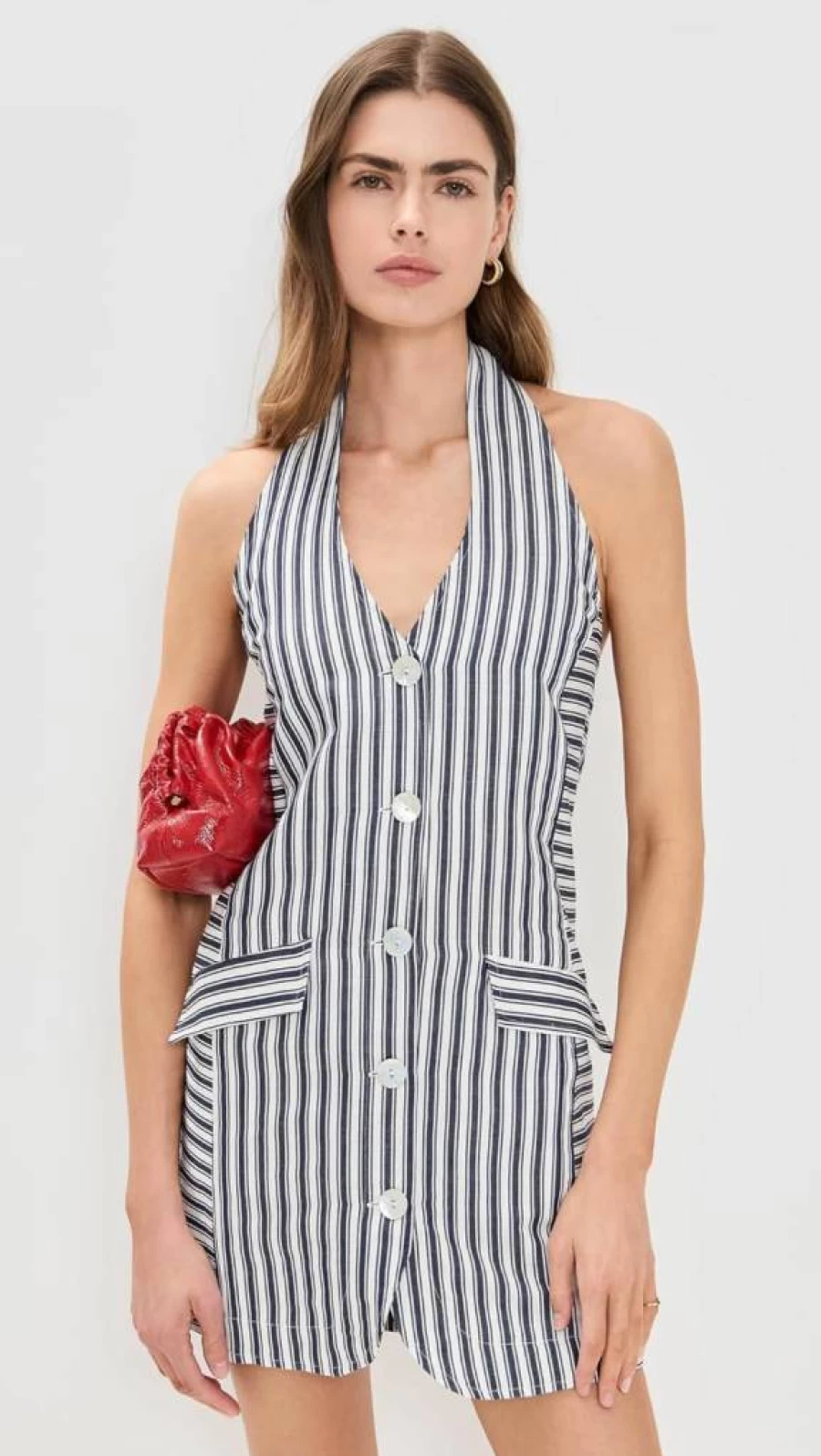 ALOHAS Women's Tulipe Striped Mini Dress - Summer Floral Short Dress for Women