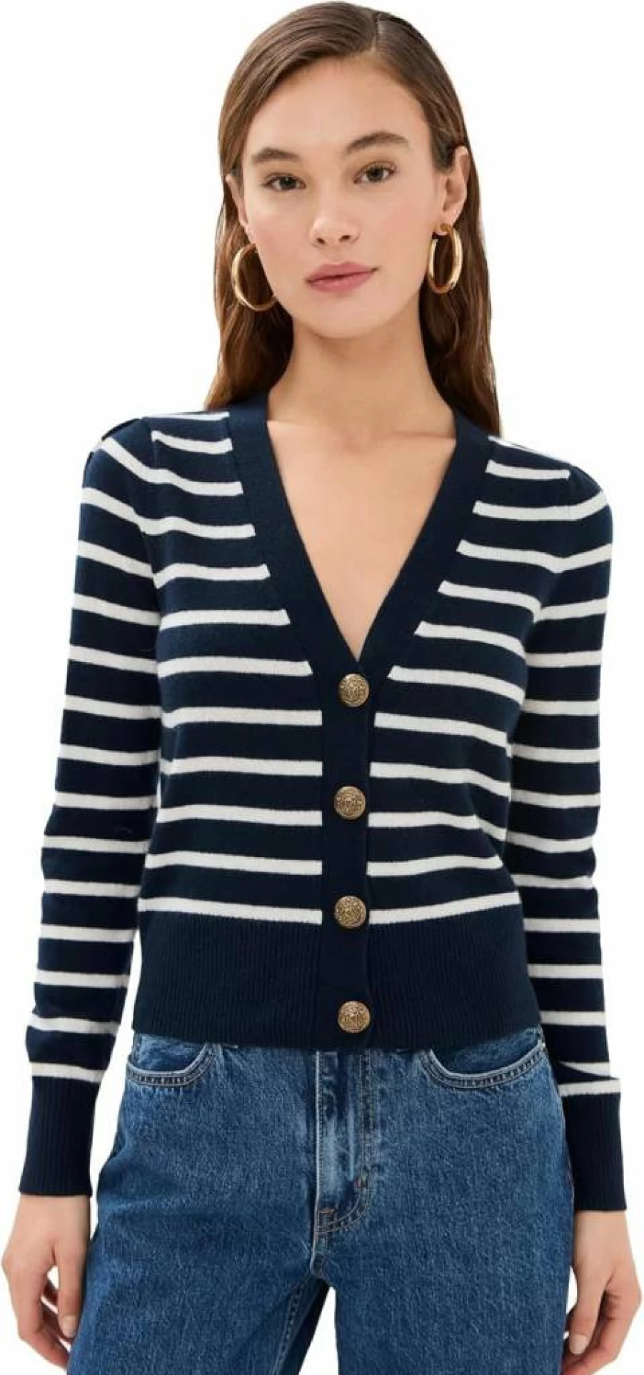 Veronica Beard Women's Solene Cashmere Cardigan | Soft Luxury Knit Sweater | Elegant Feminine Style