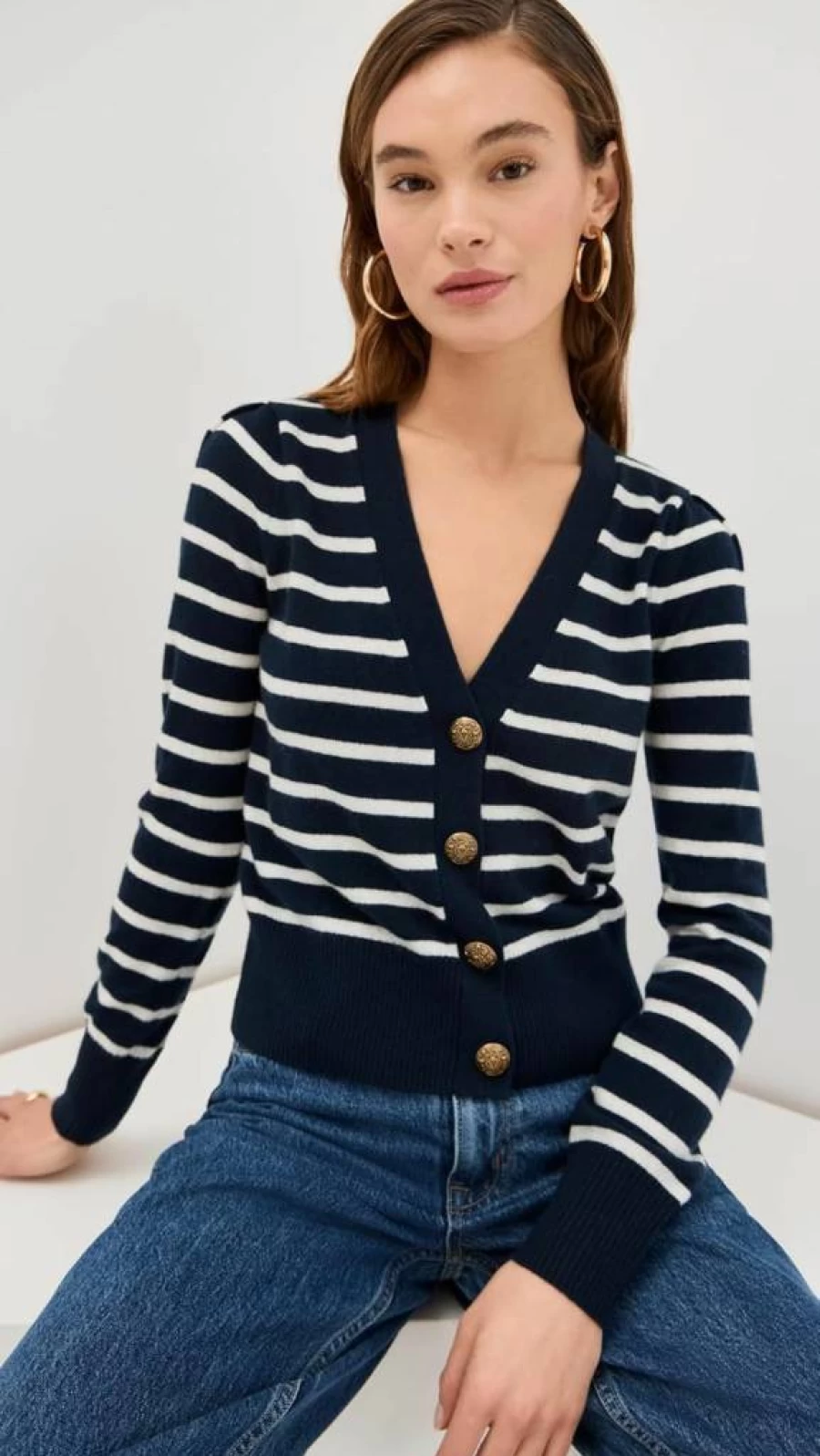 Veronica Beard Women's Solene Cashmere Cardigan | Soft Luxury Knit Sweater | Elegant Feminine Style