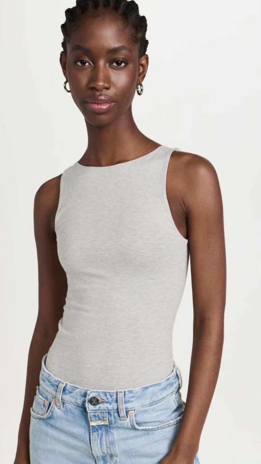 Ambitionist Women's High Neck Thong Bodysuit - Stretchable Comfort Fit Seamless Tank Top