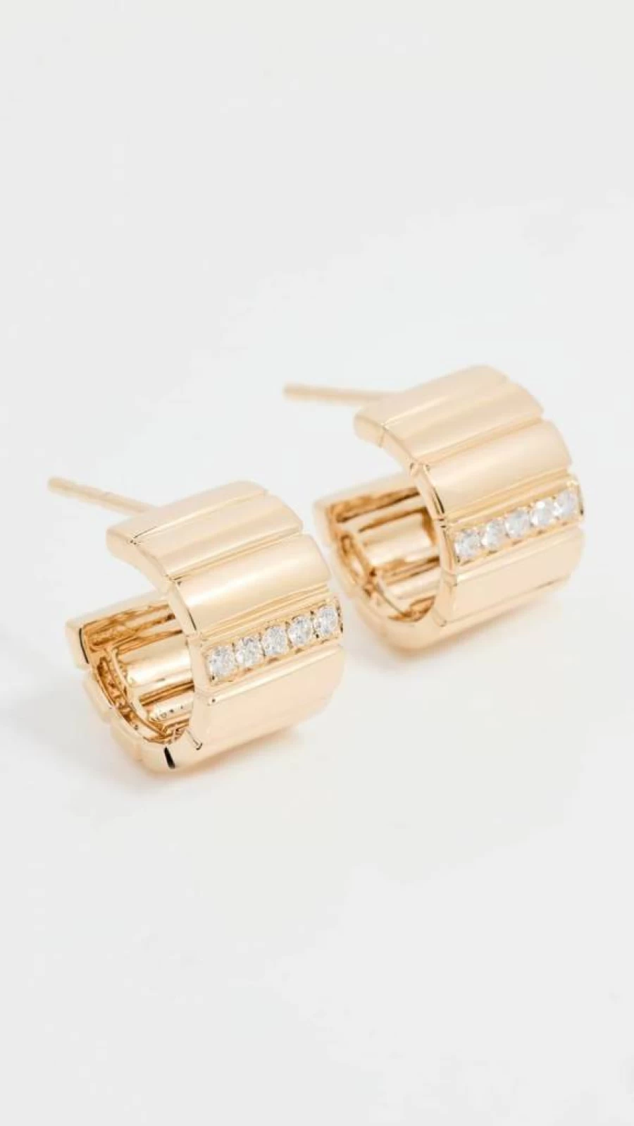 EF Collection 14K Gold Kaia Huggie Hoop Earrings for Women