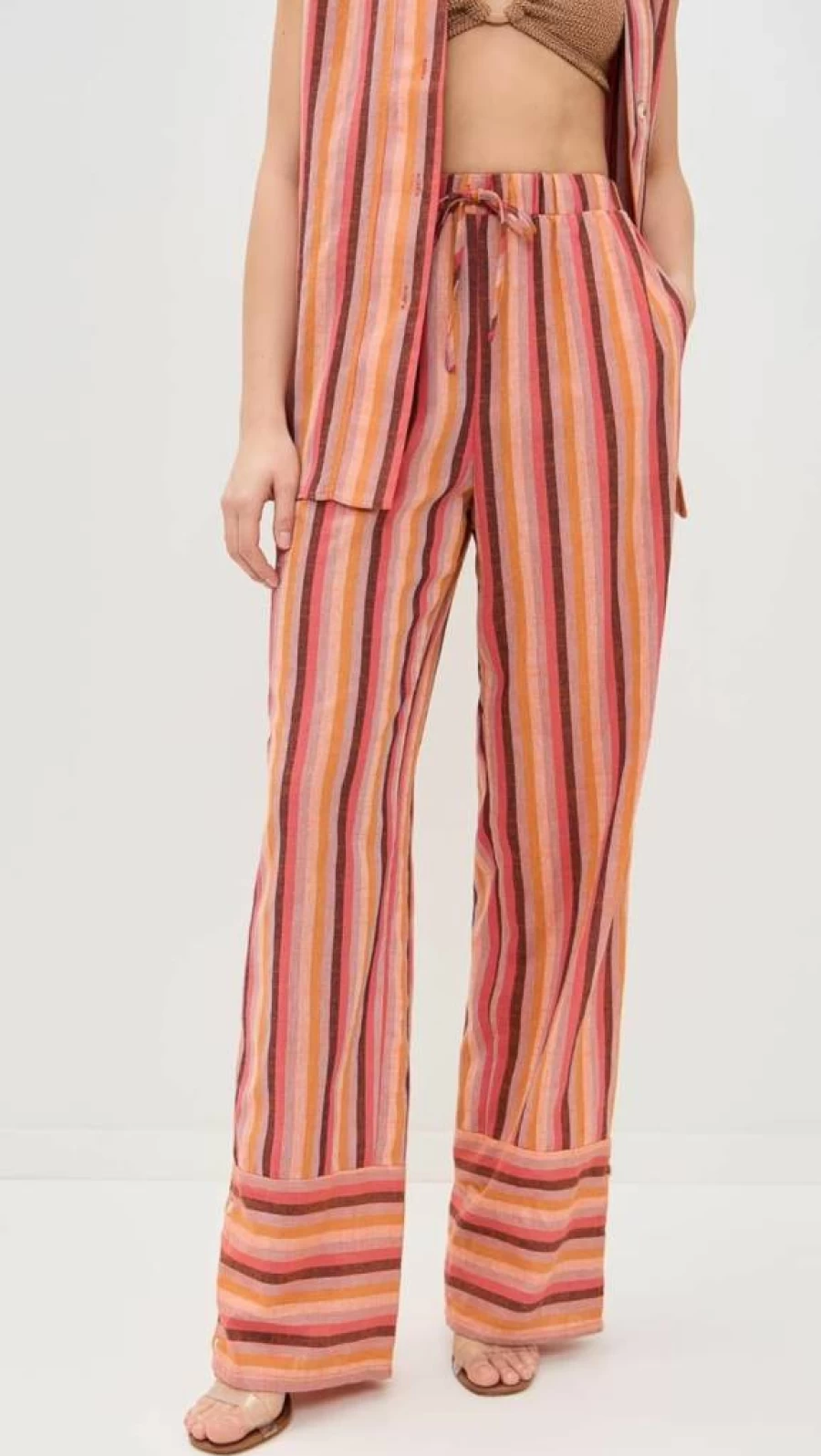 87Origins Women's High-Waisted Nabilla Trousers - Stylish Comfort Pants for Casual & Office Wear