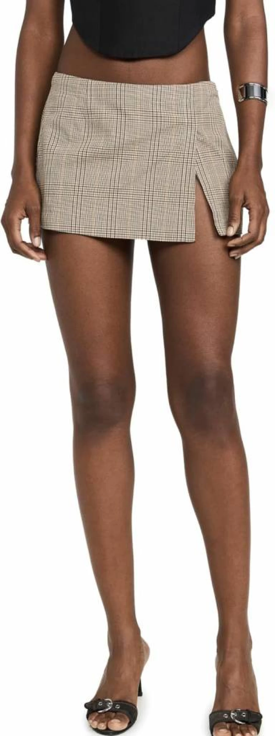 Miaou Women's Micro Mini Skirt - High Waisted Denim Short Skirt for Women