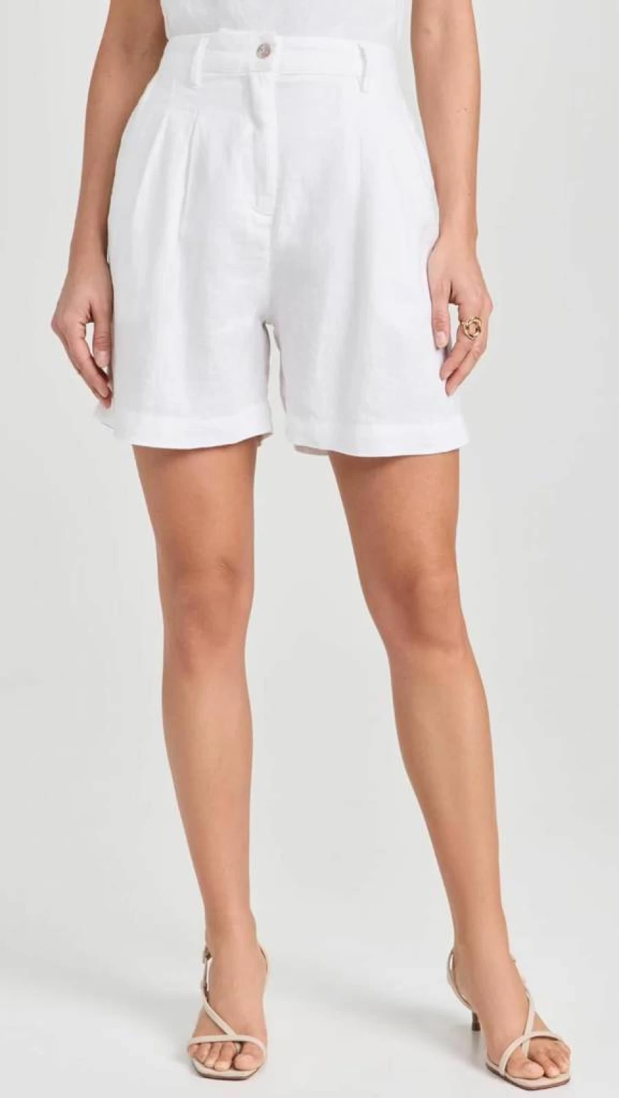 DONNI. Women's Linen Pleated Shorts - Comfortable & Stylish Summer Shorts