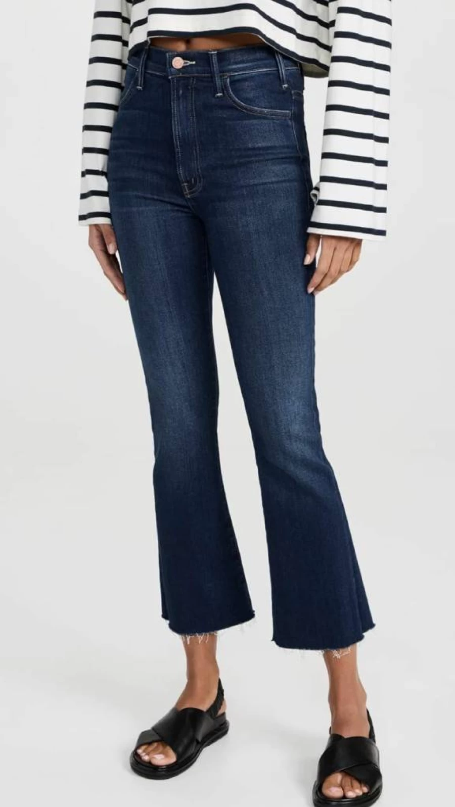 MOTHER Women's The Hustler Distressed Ankle Fray Jeans for Women