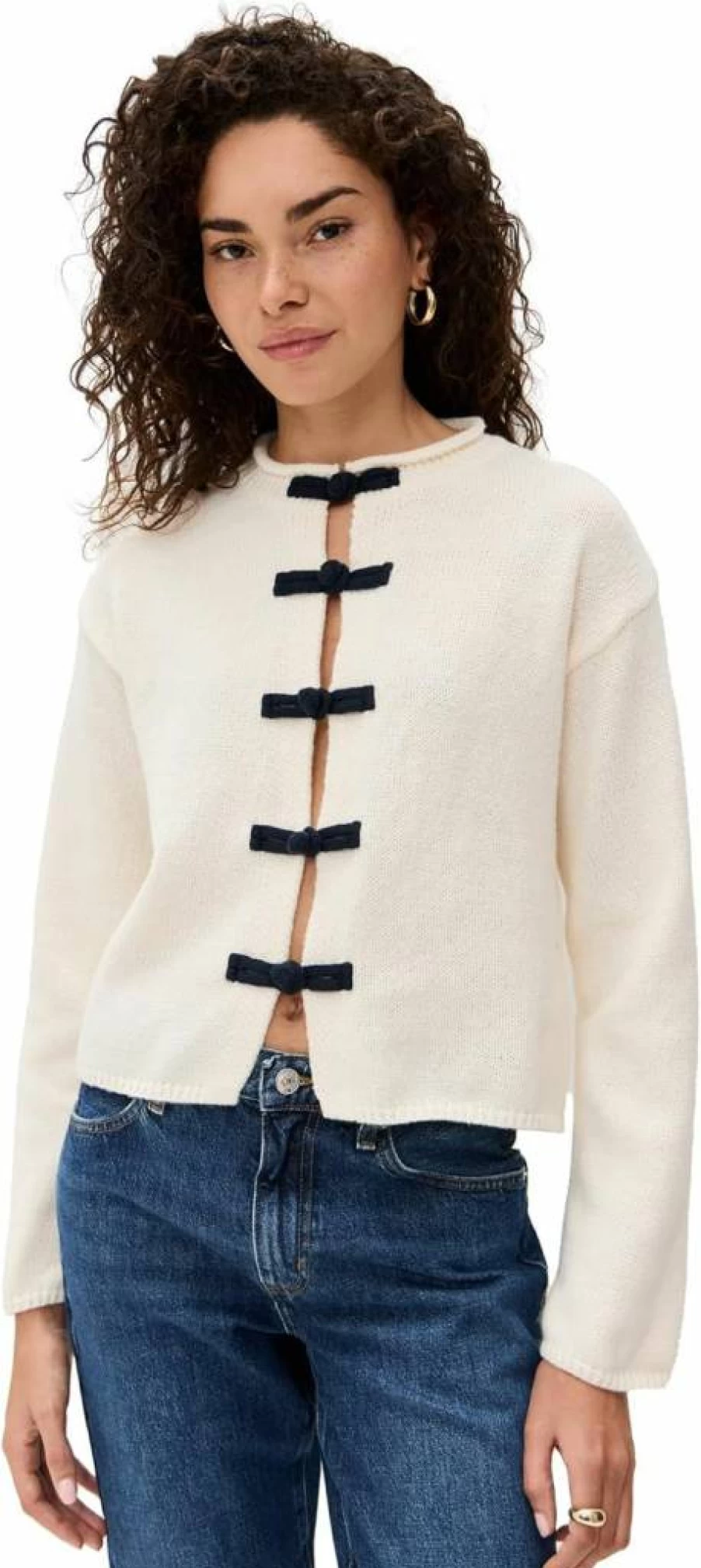 Line & Dot Women's Tess Open Front Cardigan - Lightweight Knit Long Sleeve Duster Sweater