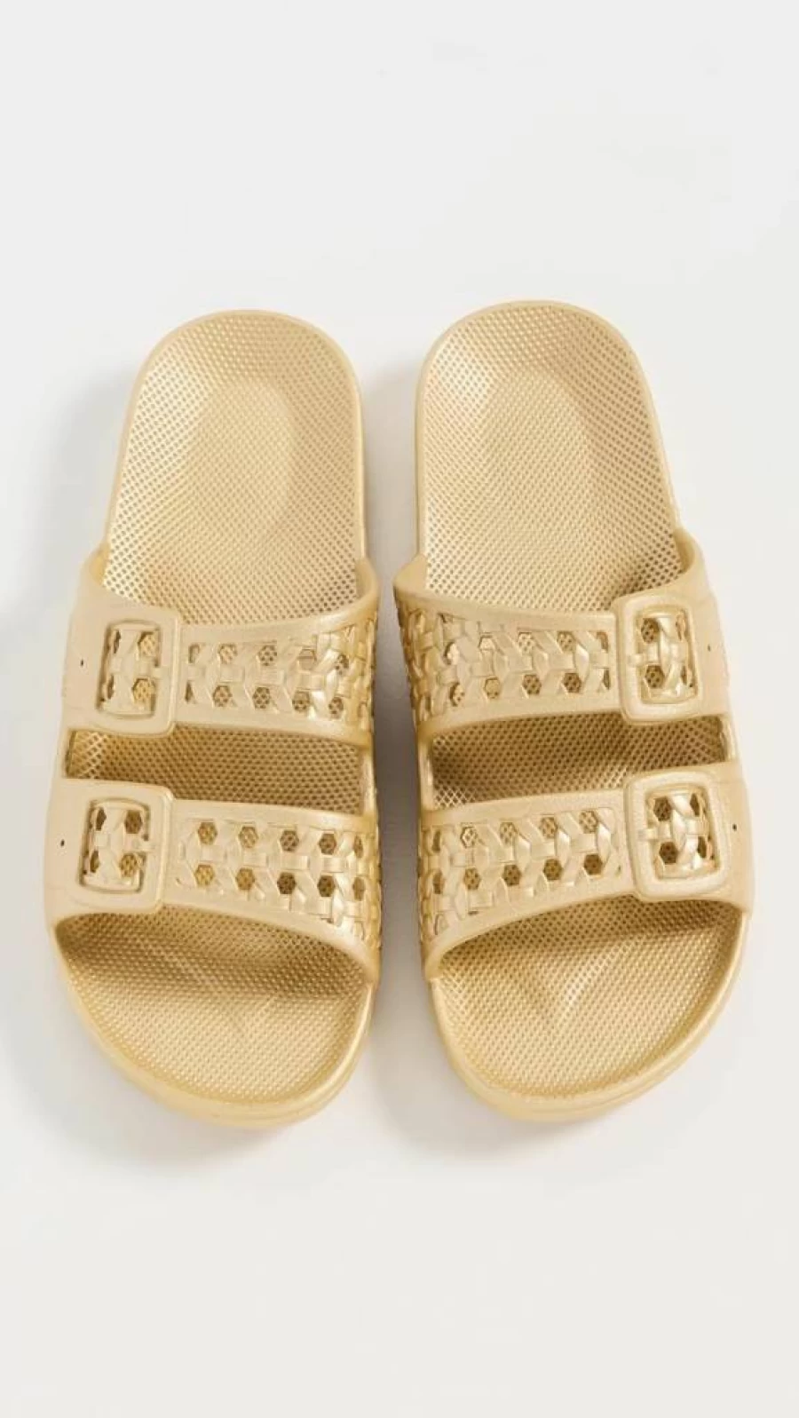 Freedom Moses Women's Paz Metallic Slide Sandals - Shiny Comfortable Summer Slides