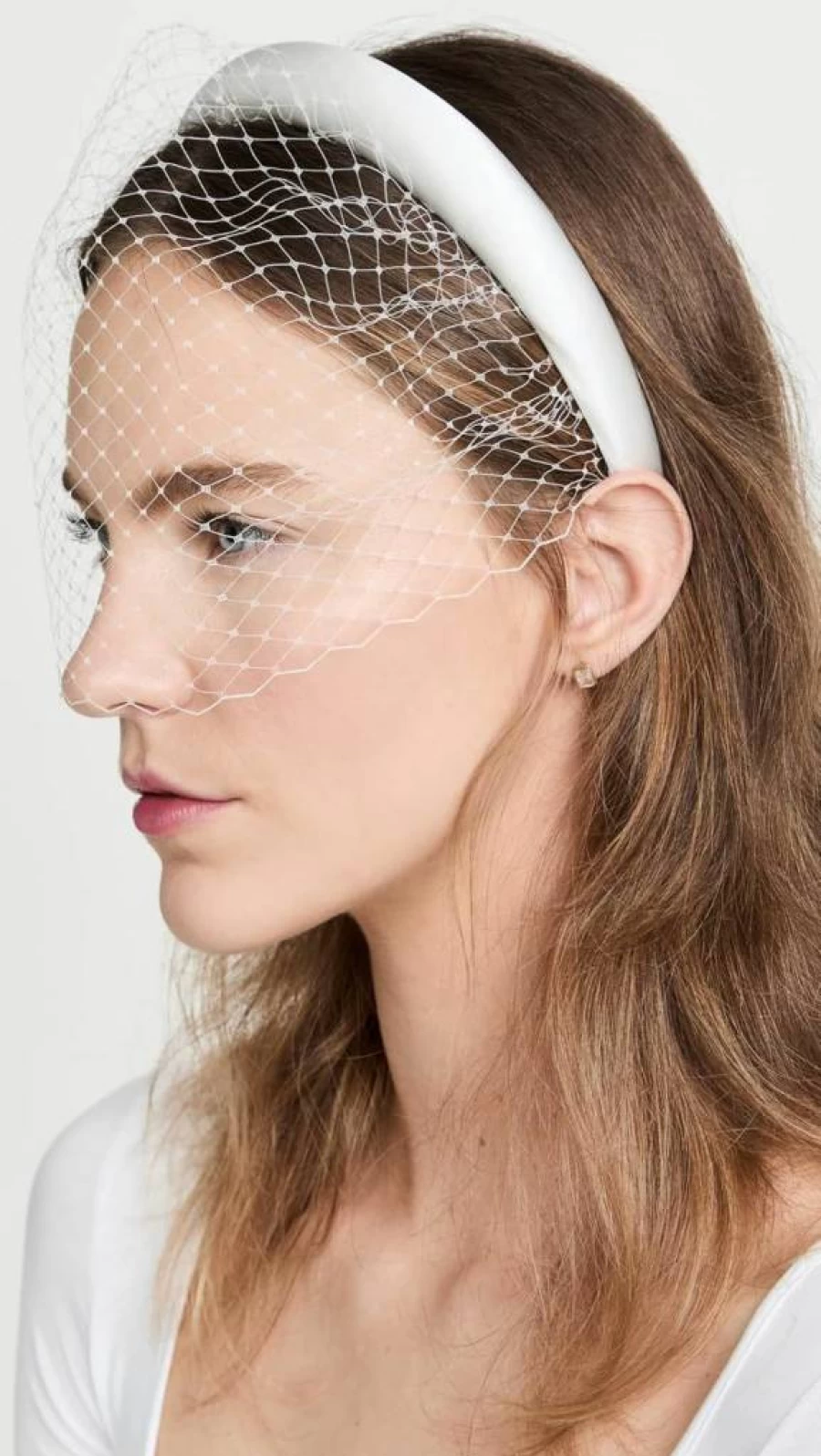 Jennifer Behr Women's Tori Voilette Cream White Headband - One Size Luxury Hair Accessory