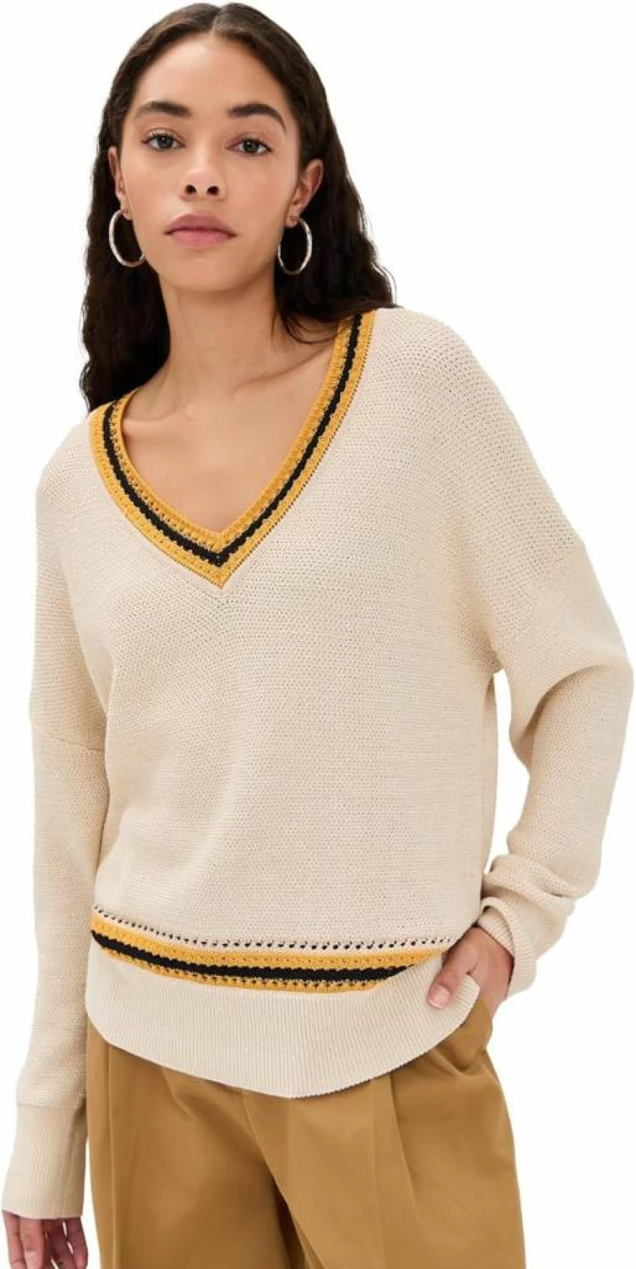 Rag & Bone Women's Meghan V-Neck T-Shirt | Classic Casual Top for Women