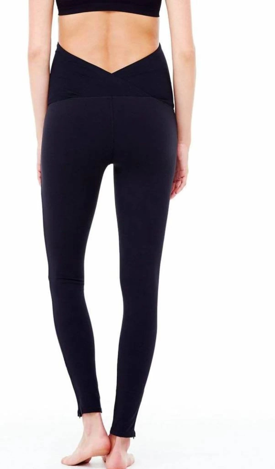 Ingrid & Isabel Maternity Ankle Zip Legging - Comfortable Stretchy Pregnancy Pants with Side Panel Support