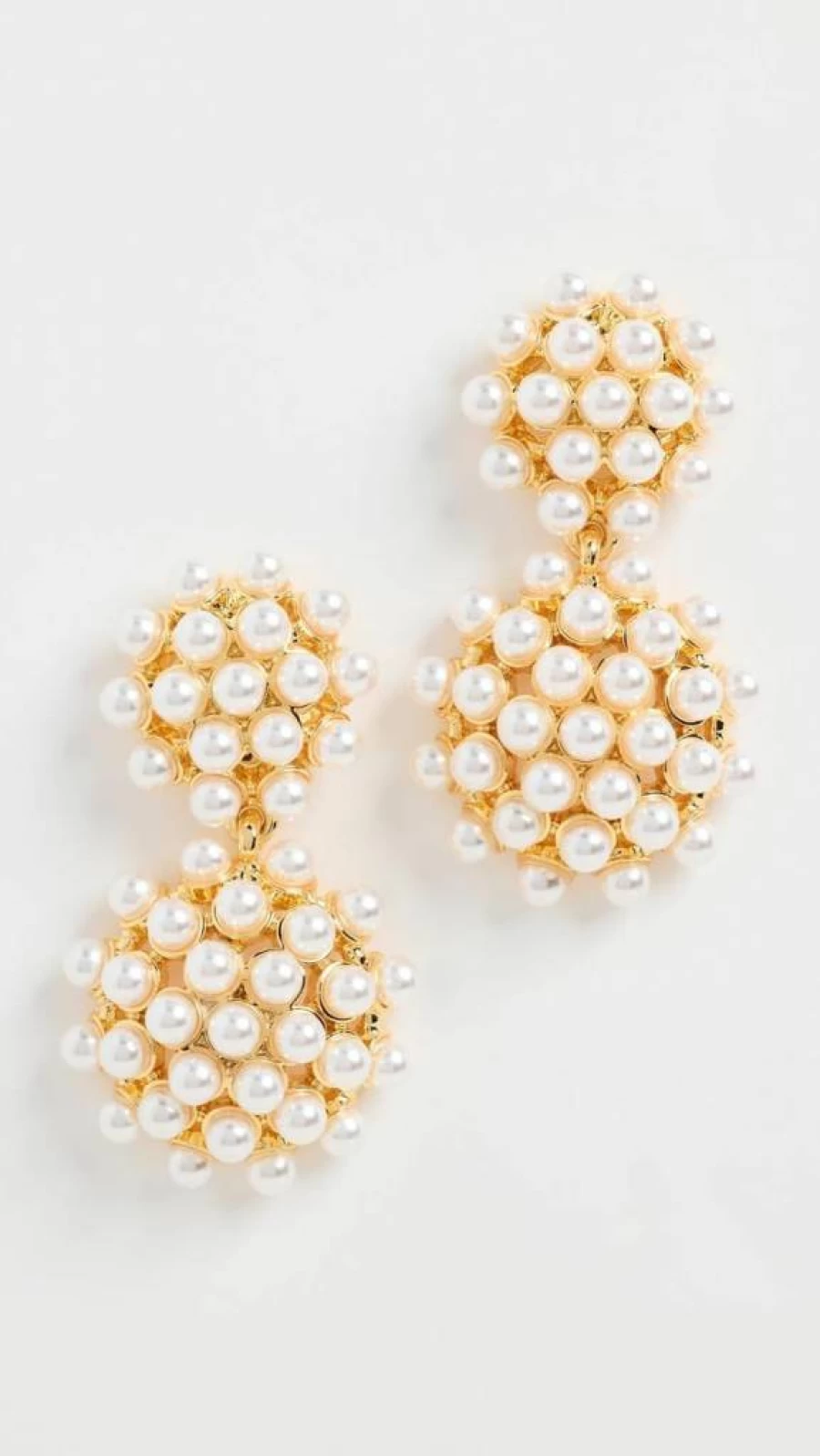 Kenneth Jay Lane Gold Drop Earrings for Women - Elegant Dangling Hoop Earrings