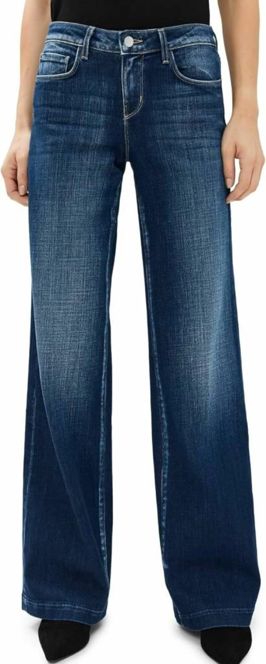 L'AGENCE Women's Joanne High-Rise Wide Leg Jeans - Classic Denim Pants for Women