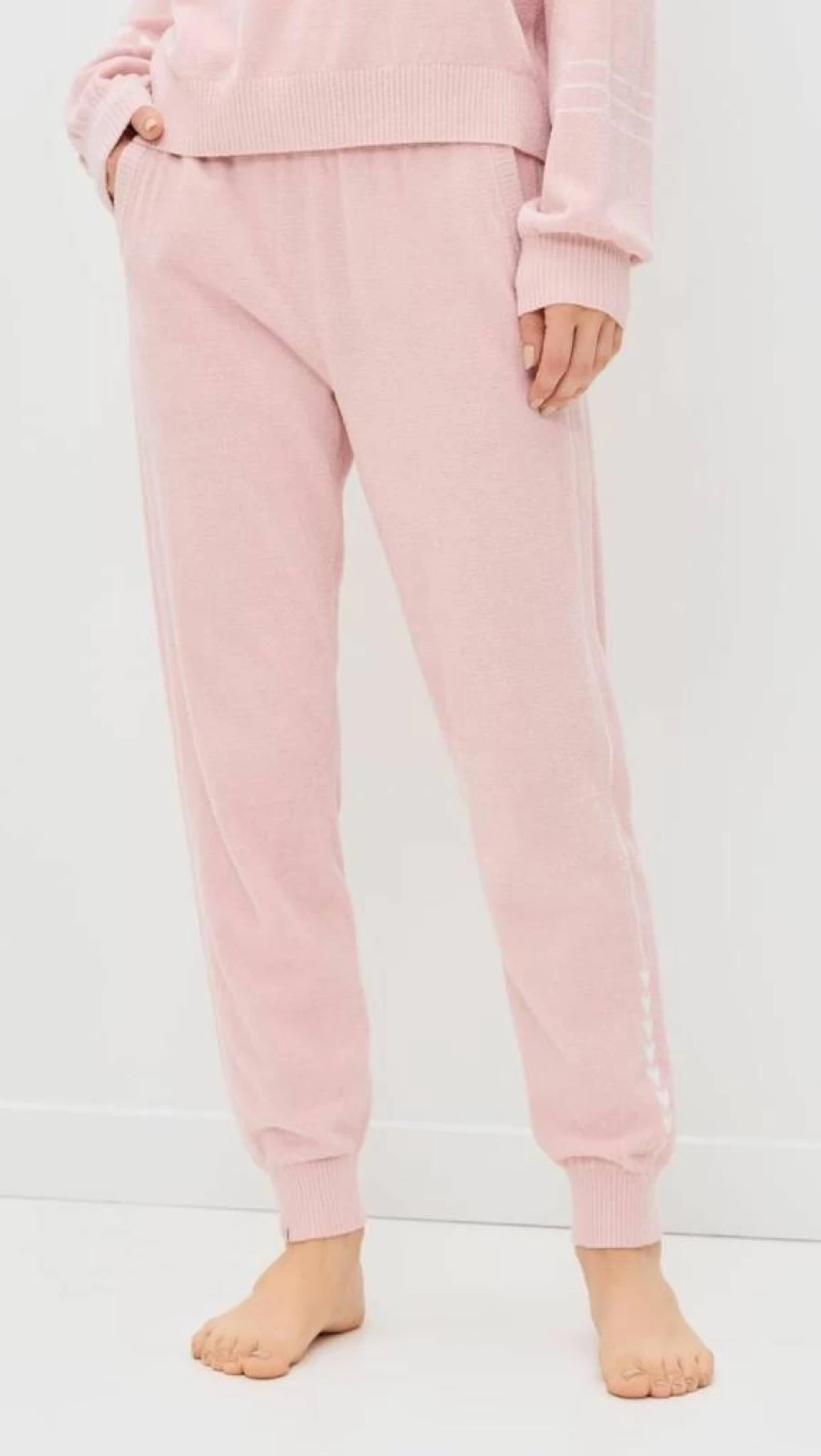 Barefoot Dreams Cozychic Ultra Lite Women's Lounge Pants with Heartbeat Stripe Design