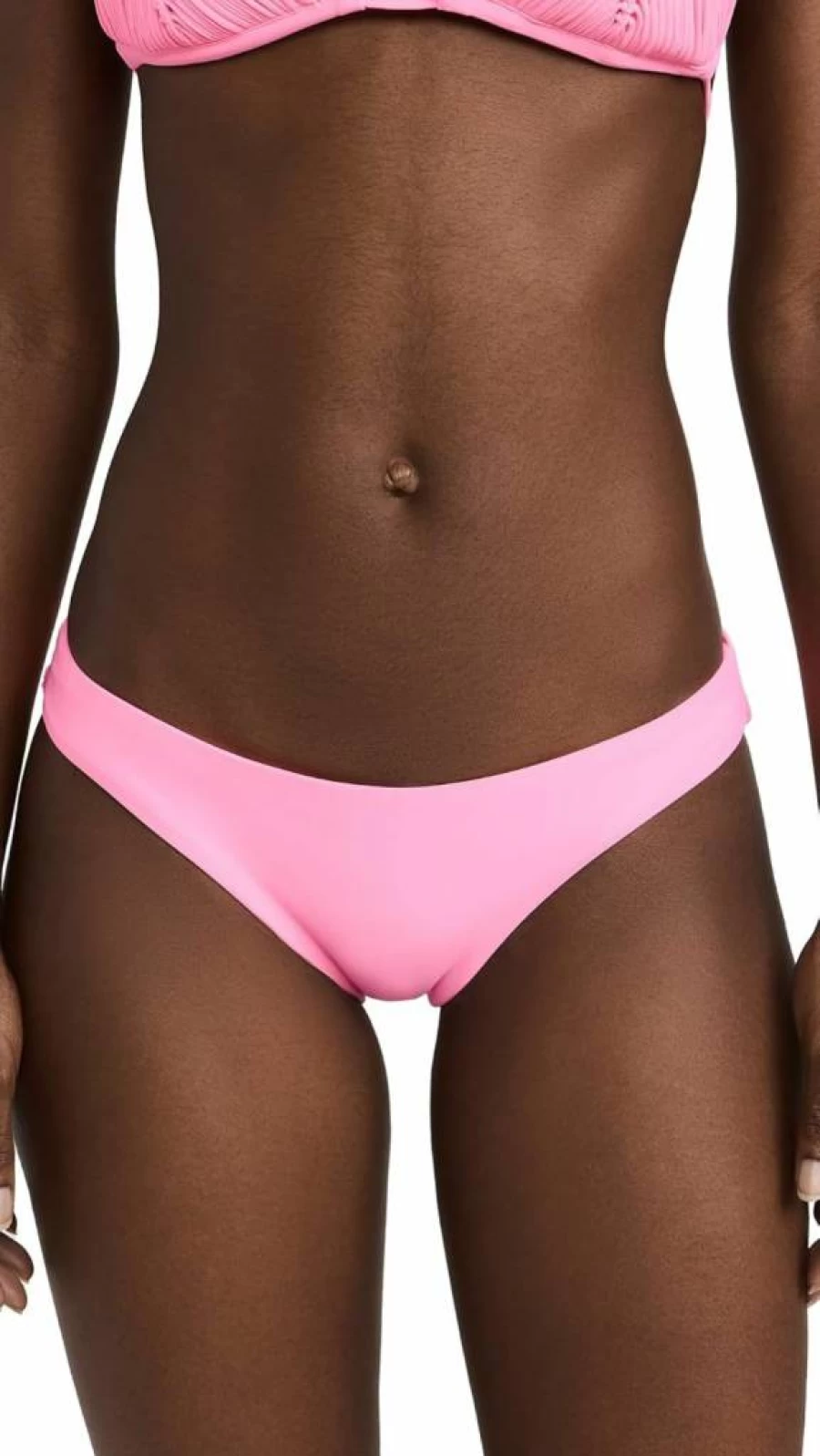 PQ Swim Women's Ruched Bikini Bottoms - High Waisted Basic Swimwear for Women