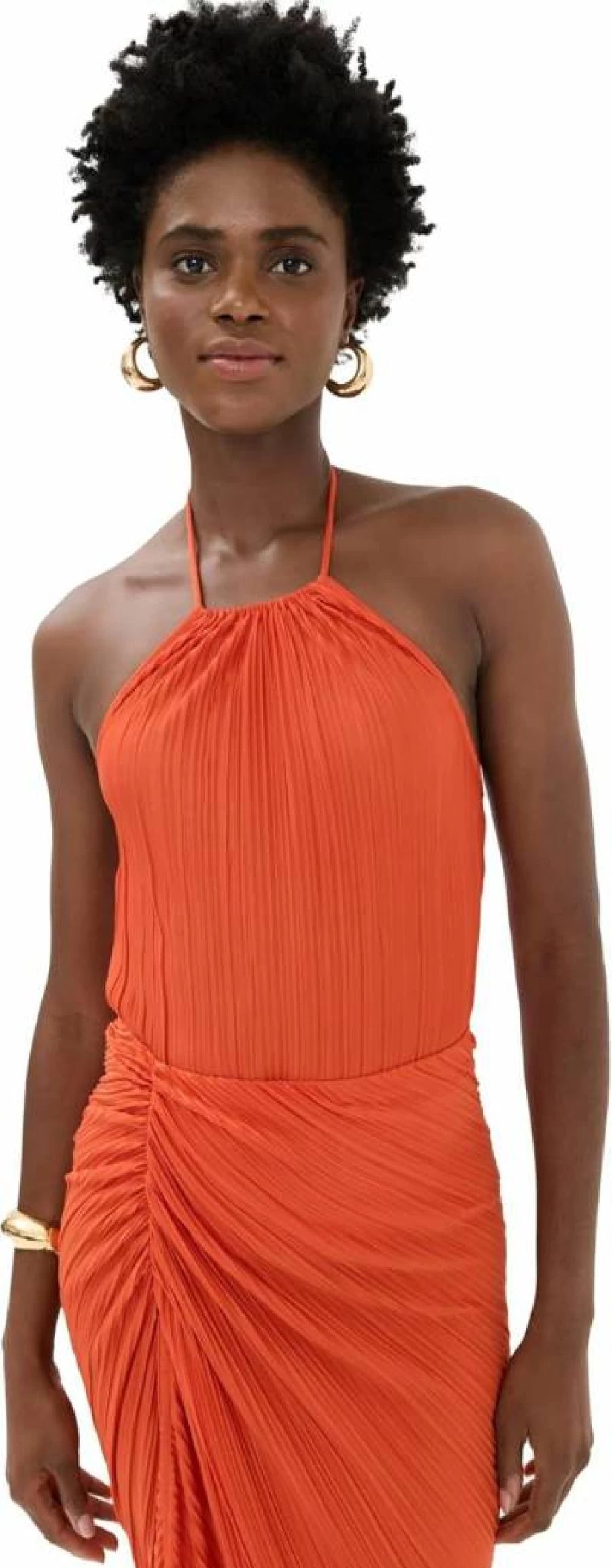 Good American Women's Always Fits Plisse Halter Top | Stretchy Comfort Fit | Trendy Summer Fashion