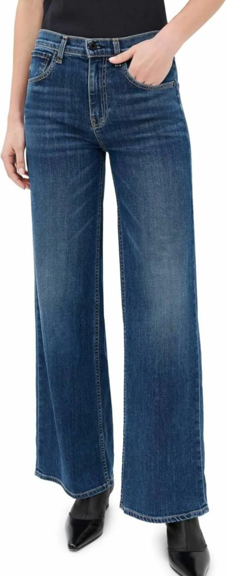 ASKK NY Women's Pistachio Green High-Waisted Slim Fit Jeans