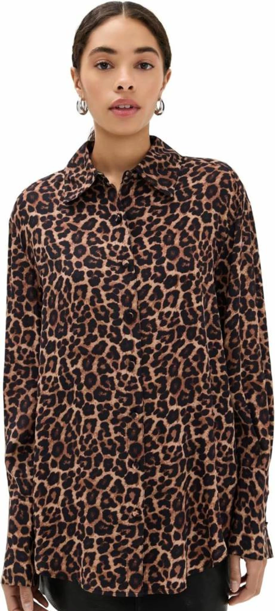 ANINE BING Women's Bridget Shirt - Classic Casual Button-Up Top for Women